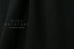 DEADSTOCK Japanese Fabric Shokunin Collection Yarn-dyed Kotohiradaki 35 Twill - black - 50cm