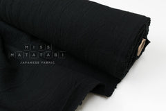 DEADSTOCK Japanese Fabric Shokunin Collection Yarn-dyed Kotohiradaki 34 Basket Weave - black - 50cm