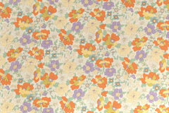 Japanese Fabric All the Flowers II - lilac, orange, yellow - 50cm