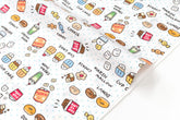 Japanese Fabric Kawaii Snack Time - A - 50cm
