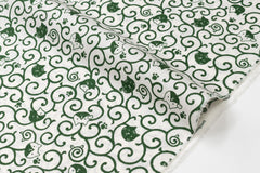 Japanese Fabric Karakusa Cats - green - 50cm