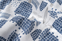 Japanese Fabric Blue Tulips - 50cm