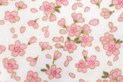Japanese Fabric Pretty Little Sakura Blossom - pink, gold, cream - 50cm