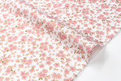 Japanese Fabric Pretty Little Sakura Blossom - pink, gold, cream - 50cm