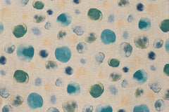 Japanese Fabric Watercolor Linen Blend - teal, green - 50cm