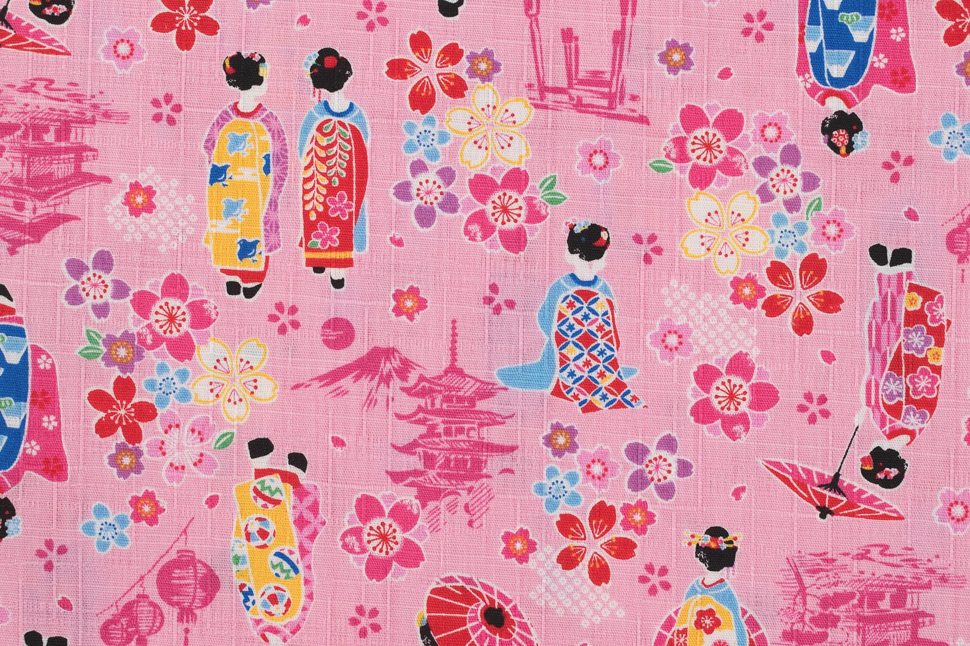 Japanese Fabric Little Maiko Dobby - B - 50cm