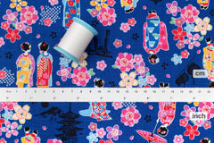 Japanese Fabric Little Maiko Dobby - E - 50cm
