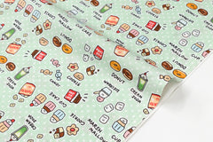 Japanese Fabric Kawaii Snack Time - E - 50cm