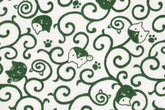 Japanese Fabric Karakusa Cats - green - 50cm