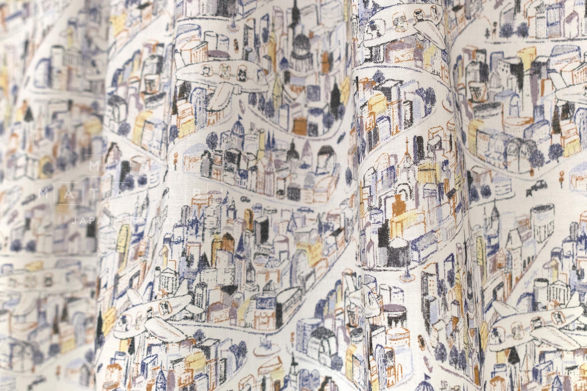 Japanese Fabric Cats Take Flight - E - 50cm