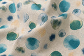 Japanese Fabric Watercolor Linen Blend - teal, green - 50cm