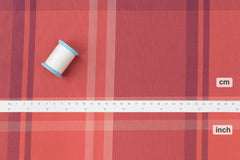 DEADSTOCK Japanese Fabric Yarn Dyed Plaid - orange, red - 50cm