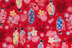 Japanese Fabric Little Maiko Dobby - D - 50cm