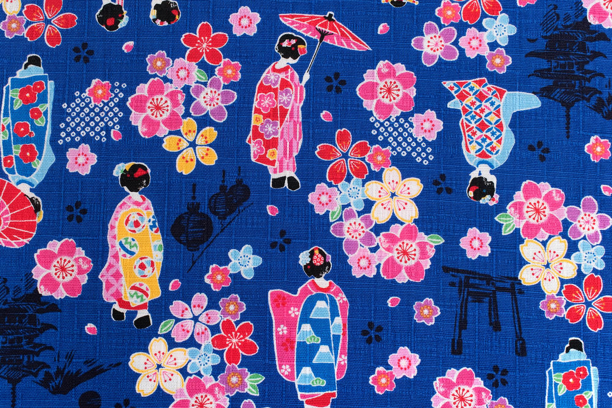 Japanese Fabric Little Maiko Dobby - E - 50cm