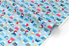 Japanese Fabric Cute Mt Fuji - B - 50cm