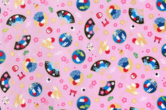 Japanese Fabric Kawaii Mt Fuji - B - 50cm
