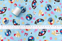 Japanese Fabric Kawaii Mt Fuji - C - 50cm