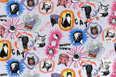 Japanese Fabric Meow Cat - grey - 50cm