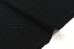 DEADSTOCK Japanese Fabric Shokunin Collection Yarn-dyed Kotohiradaki 36 Twill - black - 50cm