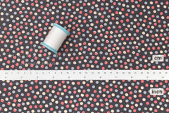 Japanese Fabric Petit Joli Dots - charcoal - 50cm