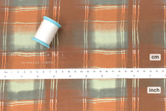 DEADSTOCK Japanese Fabric Rayon Plaid - earth - 50cm