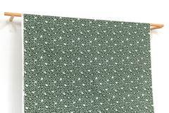 Japanese Fabric Karakusa Cats - green II - 50cm