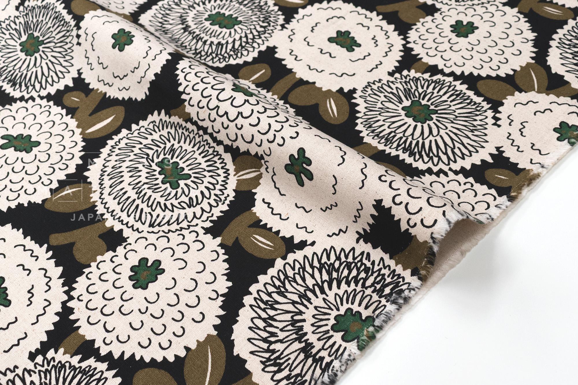 Japanese Fabric Misty Dahlia - E - 50cm
