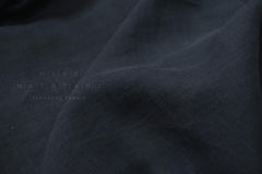 DEADSTOCK Japanese Fabric Shokunin Collection Azumadaki 18 Linen - dark navy blue - 50cm