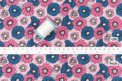 Japanese Fabric Bright Flowers - E - 50cm