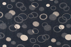 Japanese Fabric - Yarn Dyed Jacquard Maru - navy blue - 50cm
