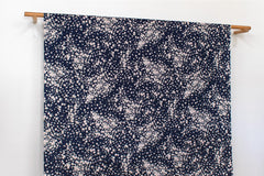Japanese Fabric Floating Cherry Blossoms - navy blue - 50cm