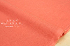 Kobayashi solid double gauze - coral pink