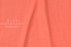 Kobayashi solid double gauze - coral pink