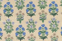 コットン + スチール ライフル ペーパー カンパニー カモン キャンバス - Menagerie Mughal - ブルー