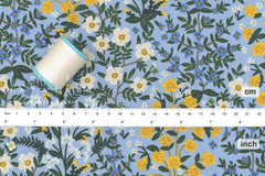 Cotton + Steel Rifle Paper Co. Camont Canvas - Wildwood Garden - blue