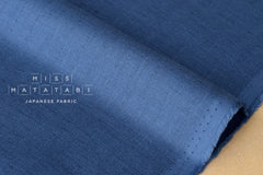 Kobayashi solid double gauze - steel blue