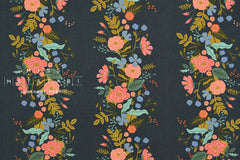 Cotton + Steel English Garden canvas - garden vines navy - 50cm