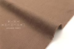 Japanese Fabric 100% brushed linen - cocoa - 50cm