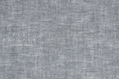 Japanese fabric 100% linen brushed yard dyed chambray - blue - 50cm