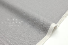 Japanese Fabric Yarn Dyed Textured Linen Blend - grey - 50cm