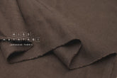 Japanese Fabric 100% brushed linen - chocolate - 50cm