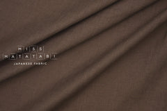 Japanese Fabric 100% brushed linen - chocolate - 50cm