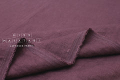 Japanese Fabric 100% washed linen - mauve - 50cm