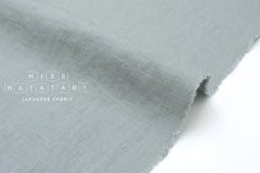 Japanese Fabric 100% washed linen - antique blue - 50cm