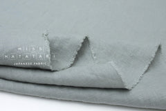 Japanese Fabric 100% washed linen - antique blue - 50cm