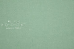 Japanese Fabric 100% washed linen - sage green - 50cm