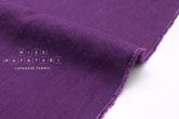 Japanese Fabric 100% washed linen - purple - 50cm