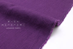 Japanese Fabric 100% washed linen - purple - 50cm