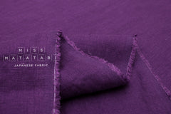 Japanese Fabric 100% washed linen - purple - 50cm