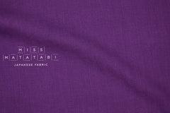 Japanese Fabric 100% washed linen - purple - 50cm